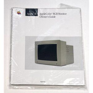 VTG 1987 APPLE II GS AppleColor RGB Computer Monitor OWNER'S GUIDE ONLY Sealed